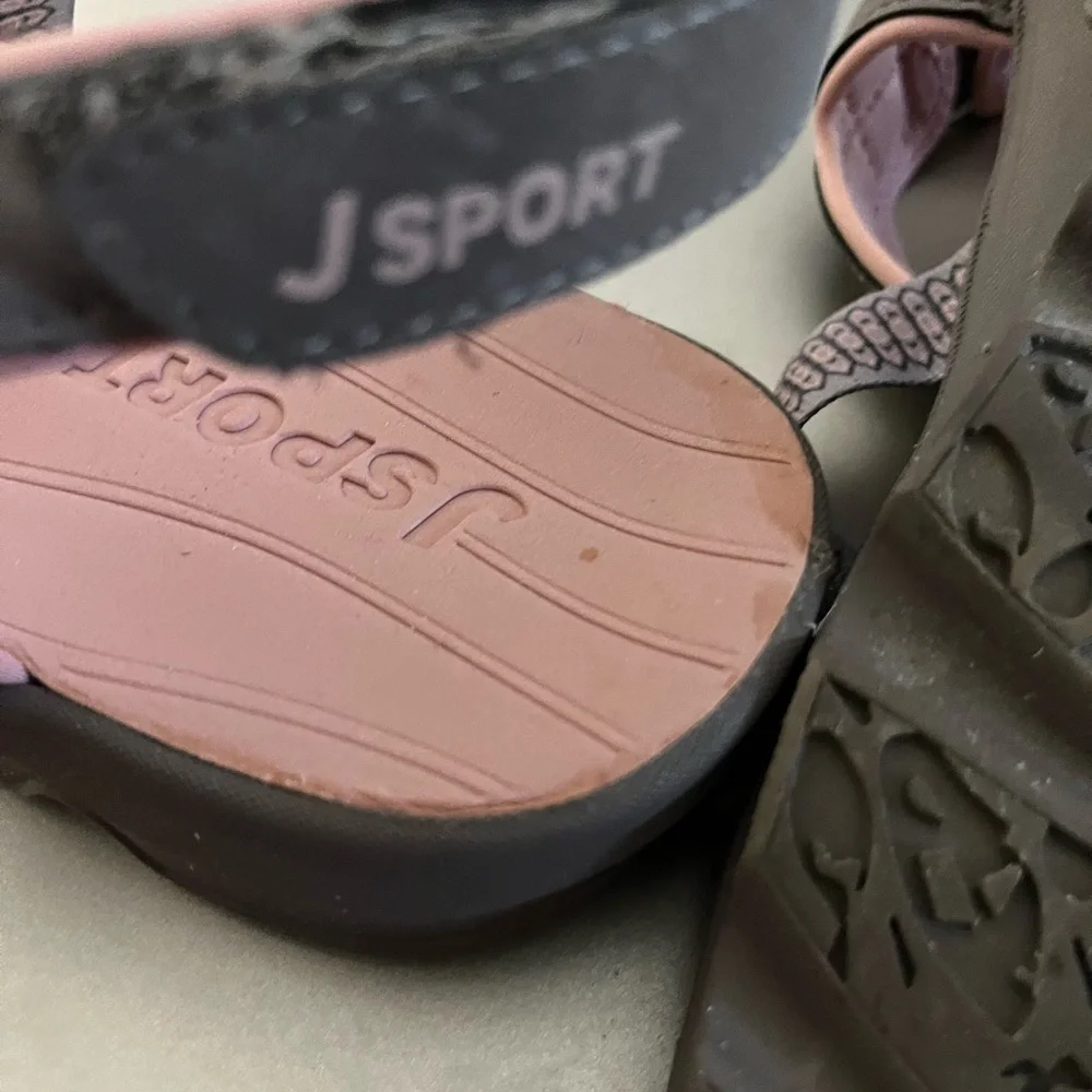 Elegant Pink and Gray Women's Sandals
